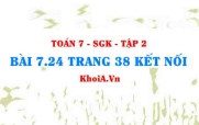 Bài 7.24 trang 38 Toán 7 Kết nối tri thức Tập 2